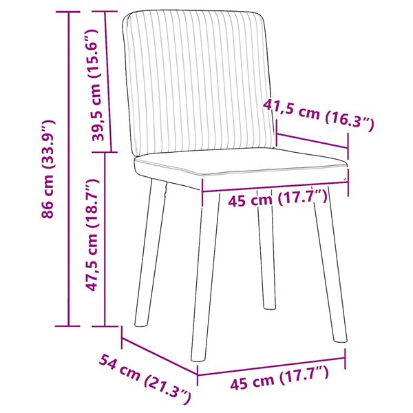 vidaXL Dining Chairs 2 pcs Dark Grey Fabric