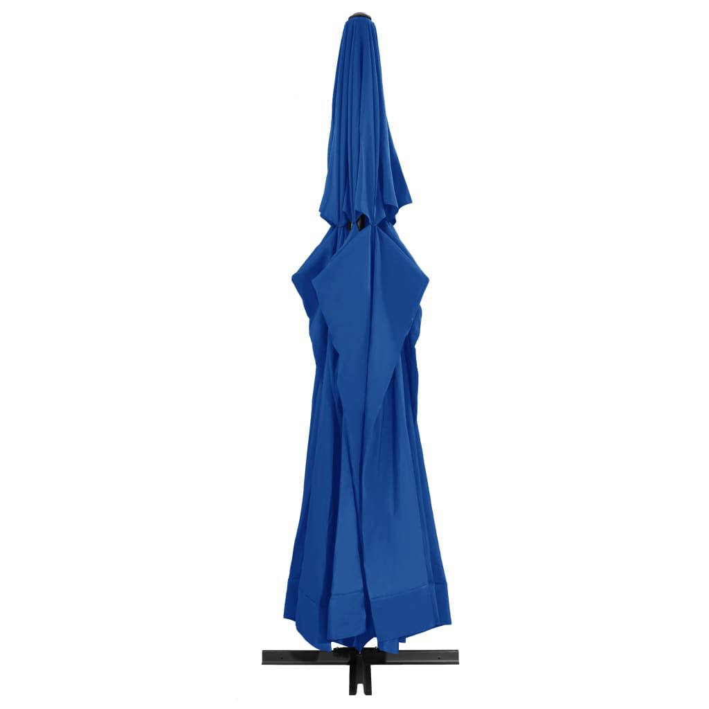vidaXL Garden Parasol with Aluminium Pole 500 cm Azure Blue