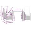 vidaXL 5 Piece Garden Bistro Set with Cushions Grey Poly Rattan
