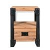 vidaXL Nightstand Solid Acacia Wood Steel 40x30x54 cm