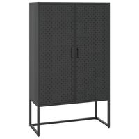 vidaXL Highboard Black 80x35x135 cm Steel