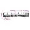 vidaXL 8 Piece Garden Lounge Set with Cushions White Steel