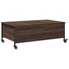 vidaXL Coffee Table with Wheels Brown Oak 91x55x34 cm Engineered Wood