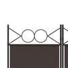 vidaXL 4-Panel Room Divider Brown 160x200 cm Fabric