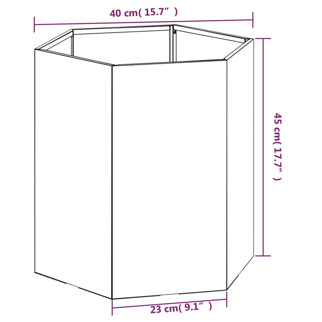 vidaXL Planter Rusty 40x40x45 cm Corten Steel