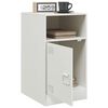 vidaXL Bedside Cabinet White 34.5x39x62 cm Steel