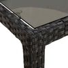 vidaXL Garden Table Black 190 x 90 x 75 cm Poly Rattan