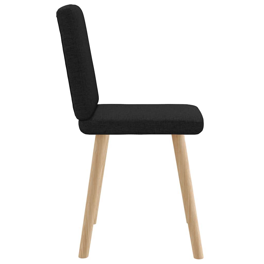 vidaXL Dining Chairs 2 pcs Black Fabric