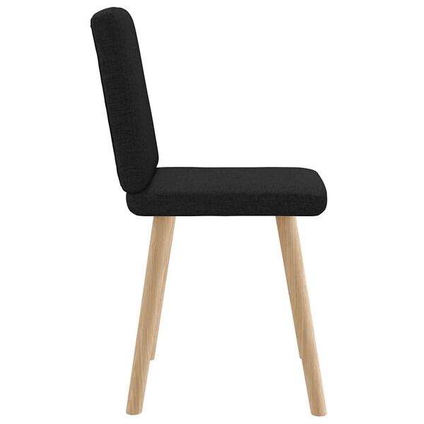 vidaXL Dining Chairs 2 pcs Black Fabric