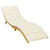 vidaXL Sun Lounger Cushion Cream 200x60x3cm Oxford Fabric