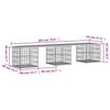 vidaXL Garden Bench Gabion Design 203x44x42 cm Solid Wood Pine
