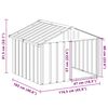 vidaXL Dog House Anthracite 116.5x103x81.5 cm Galvanised Steel
