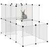 vidaXL Small Animal Cage Transparent 142x74x93 cm PP and Steel
