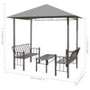 vidaXL Garden Pavilion with Table and Benches 2.5x1.5x2.4 m Anthracite