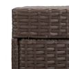 vidaXL Trash Bin Brown 40x40x80 cm Poly Rattan