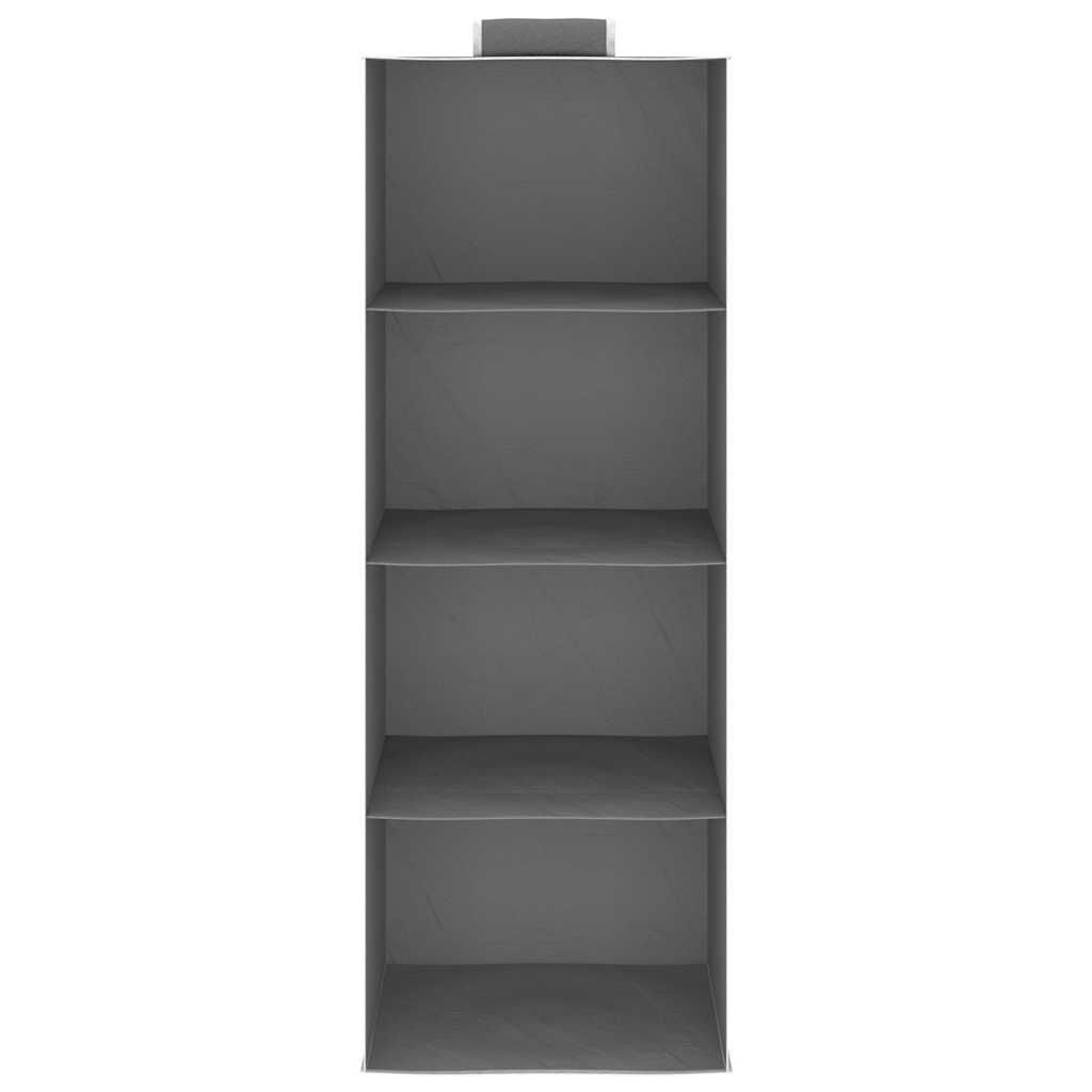 vidaXL Hanging Closet Organisers 2 pcs with 4 Shelves Fabric