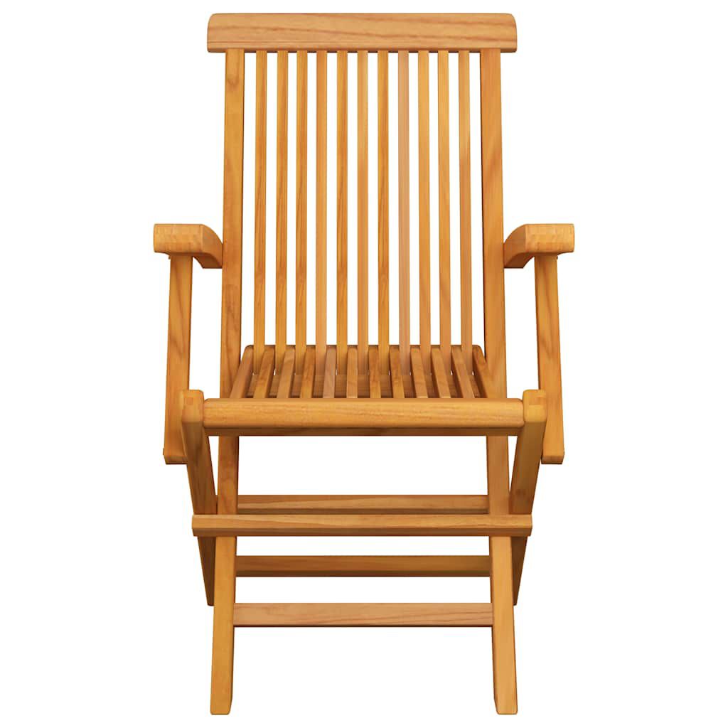 vidaXL Garden Chairs with Taupe Cushions 2 pcs Solid Teak Wood