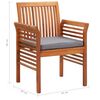 vidaXL 3 Piece Outdoor Dining Set with Cushions Solid Wood Acacia