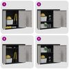vidaXL Outdoor Storage Cabinet Grey and Black 97x37x85 cm PP