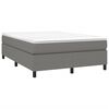 vidaXL Box Spring Bed Frame Dark Grey Queen Fabric