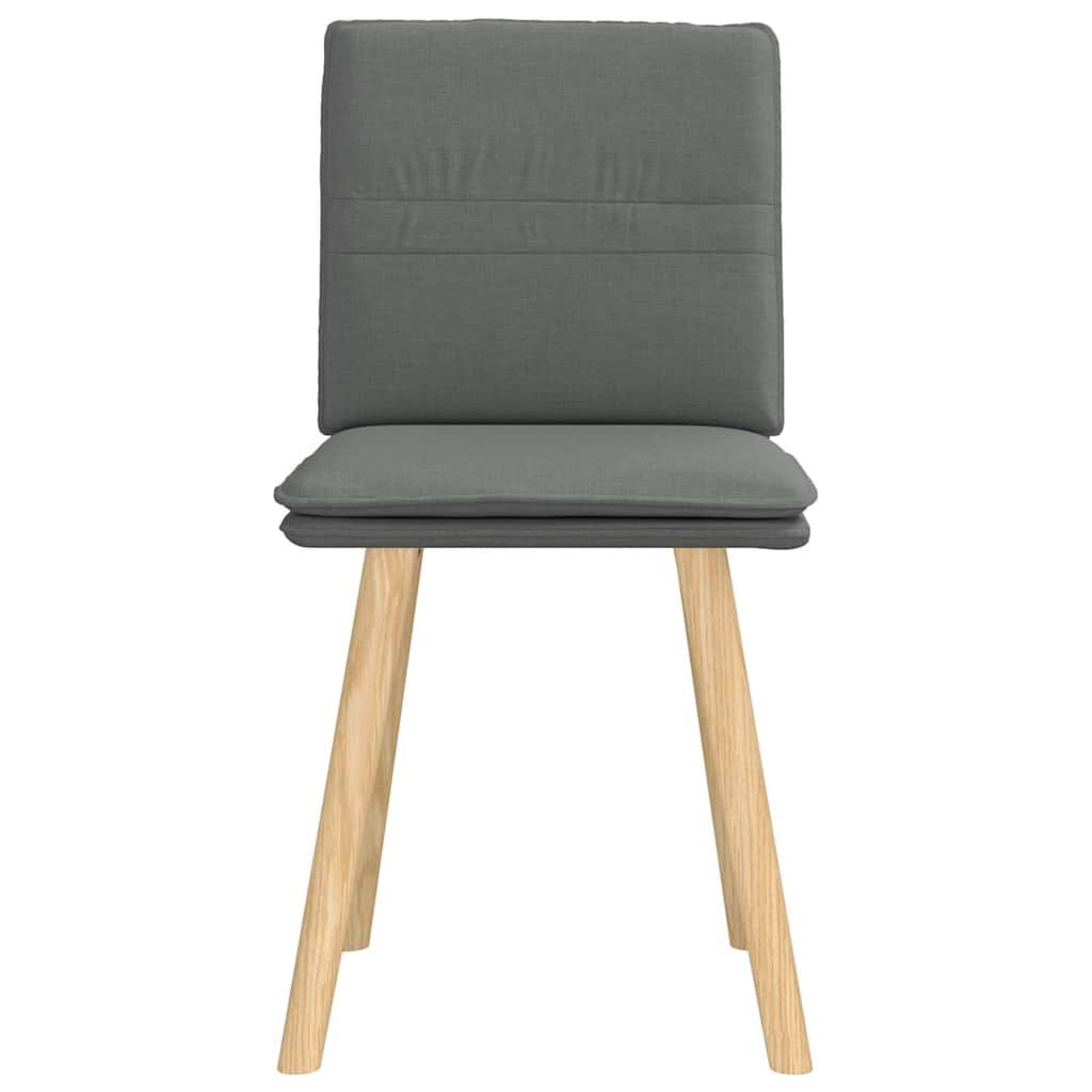 vidaXL Dining Chairs 2 pcs Dark Grey Fabric
