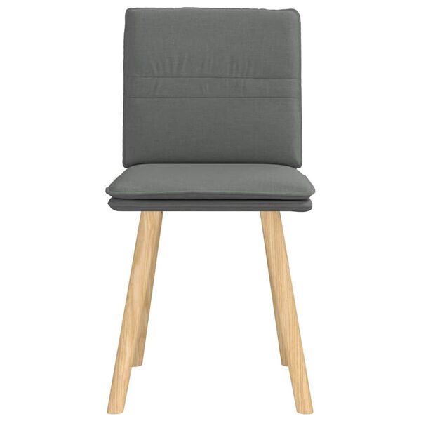 vidaXL Dining Chairs 2 pcs Dark Grey Fabric