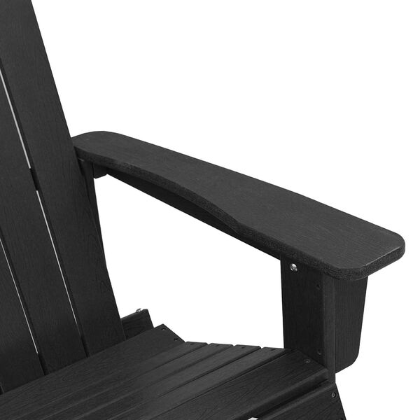 vidaXL Adirondack Rocking Chair Black 73.5x92x90 cm HDPE