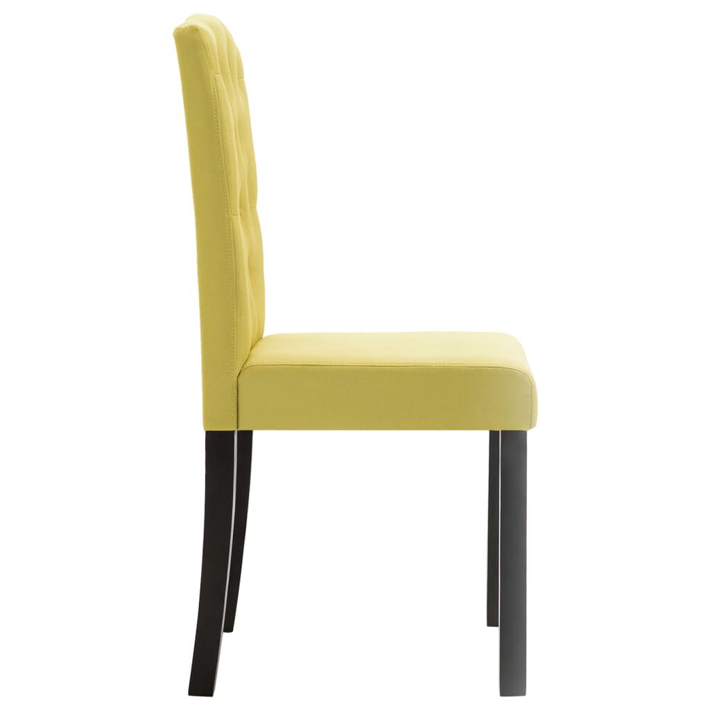 vidaXL Dining Chairs 4 pcs Green Fabric
