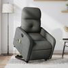 vidaXL Stand up Massage Recliner Chair Dark Grey Fabric