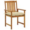 vidaXL Garden Chairs with Cushions 2 pcs Solid Acacia Wood