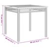 vidaXL Garden Table Grey 80x80x74 cm Poly Rattan Acacia Wood