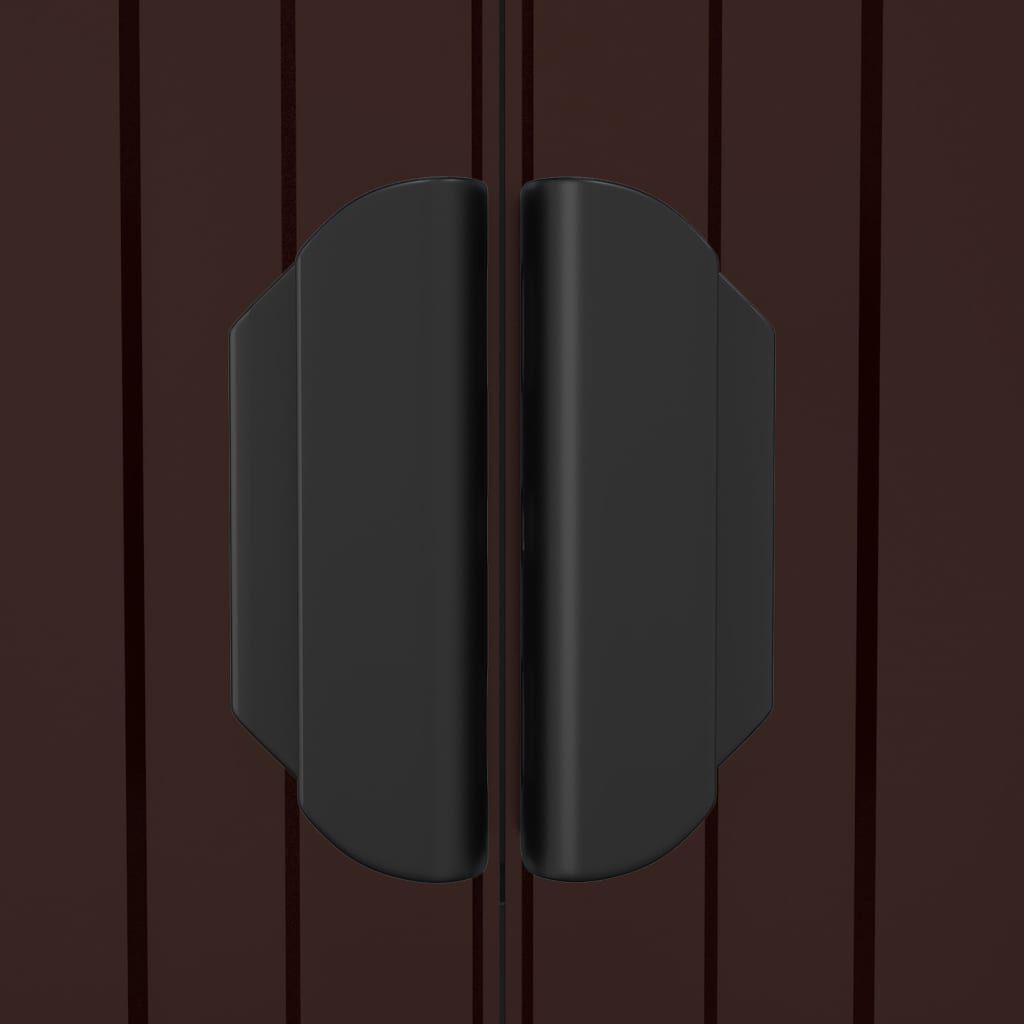 vidaXL Garden Shed Dark Brown 192x1021x223 cm Galvanised Steel
