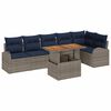 vidaXL Garden Sofa Set with Cushion Manual 7 pcs Grey and navy blue