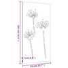 vidaXL Garden Wall Decoration 105x55 cm Corten Steel Flower Design