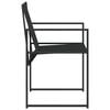 vidaXL Garden Chairs 4 pcs Black Steel and Textilene