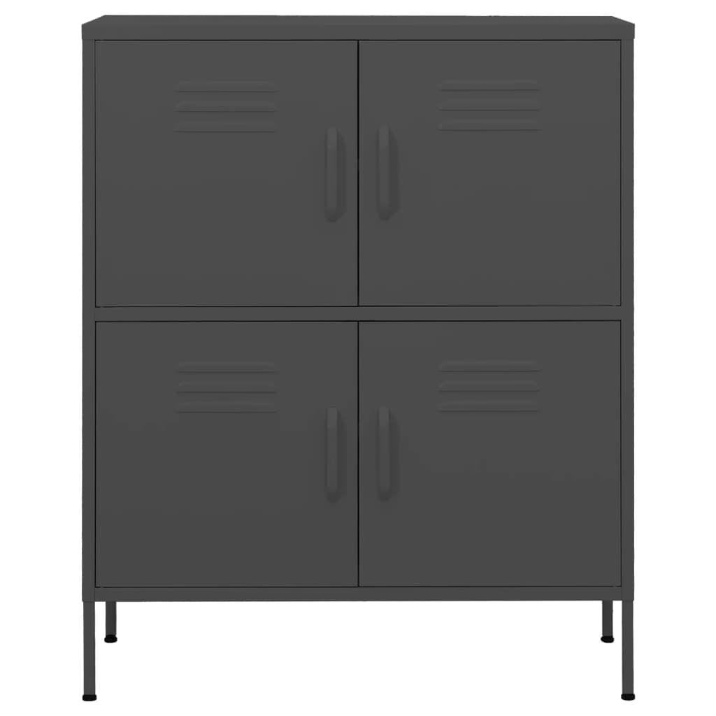 vidaXL Storage Cabinet Anthracite 80x35x101.5 cm Steel