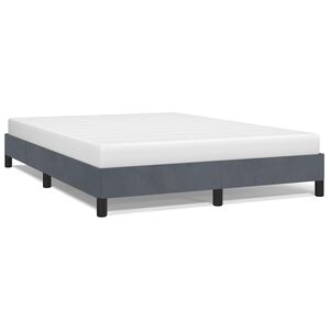 vidaXL Bed Frame without Mattress Dark Grey 152x203 cm Queen Velvet