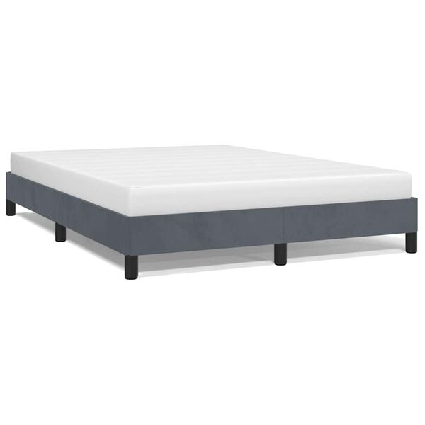 vidaXL Bed Frame without Mattress Dark Grey 152x203 cm Queen Velvet