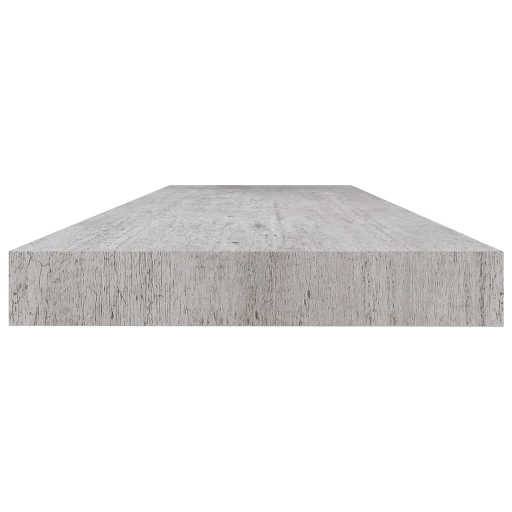 vidaXL Floating Wall Shelf Concrete Grey 120x23.5x3.8 cm MDF