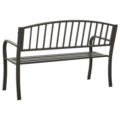 vidaXL Garden Bench Grey 120 cm Steel