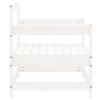 vidaXL Garden Chairs 2 pcs White Solid Wood Pine