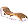 vidaXL Sun Loungers 2 pcs with Cushions Solid Acacia Wood