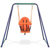 vidaXL 2-in-1 Single Swing and Toddler Swing Orange