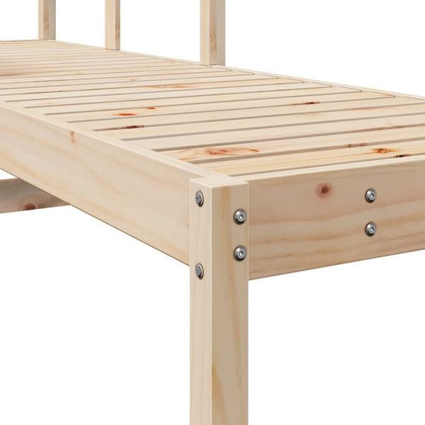vidaXL Sun Lounger 199.5x62x55 cm Solid Wood Pine