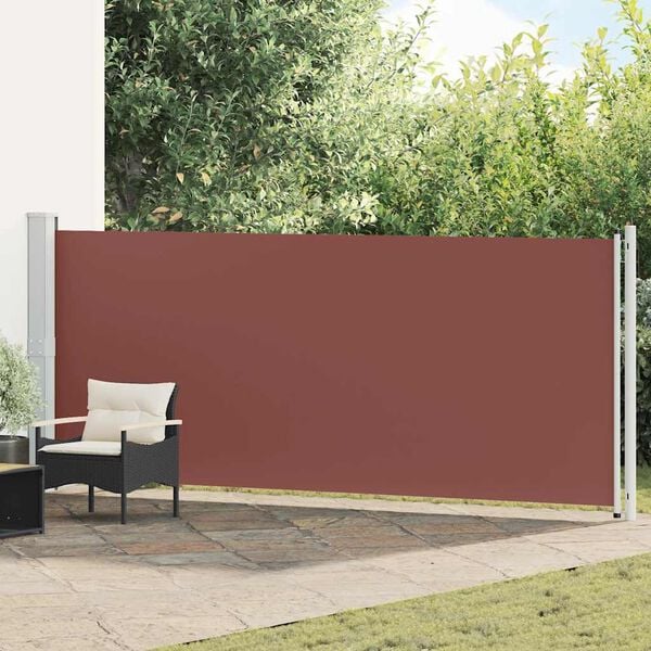 vidaXL Patio Retractable Side Awning 600x160 cm Brown