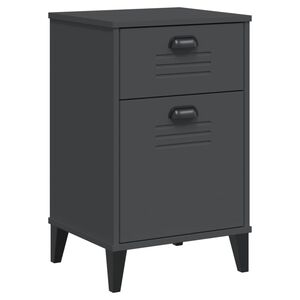 vidaXL Bedside Cabinet VIKEN Anthracite Grey Engineered Wood