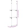 vidaXL Telescopic Wardrobe System with Rods Aluminium