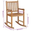 vidaXL Rocking Chair with Taupe Cushion Solid Teak Wood
