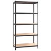 vidaXL 5-Layer Shelves 2 pcs Anthracite Steel&Engineered Wood
