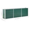 vidaXL Garden Raised Bed Galvanised Steel 240x40x77 cm Green